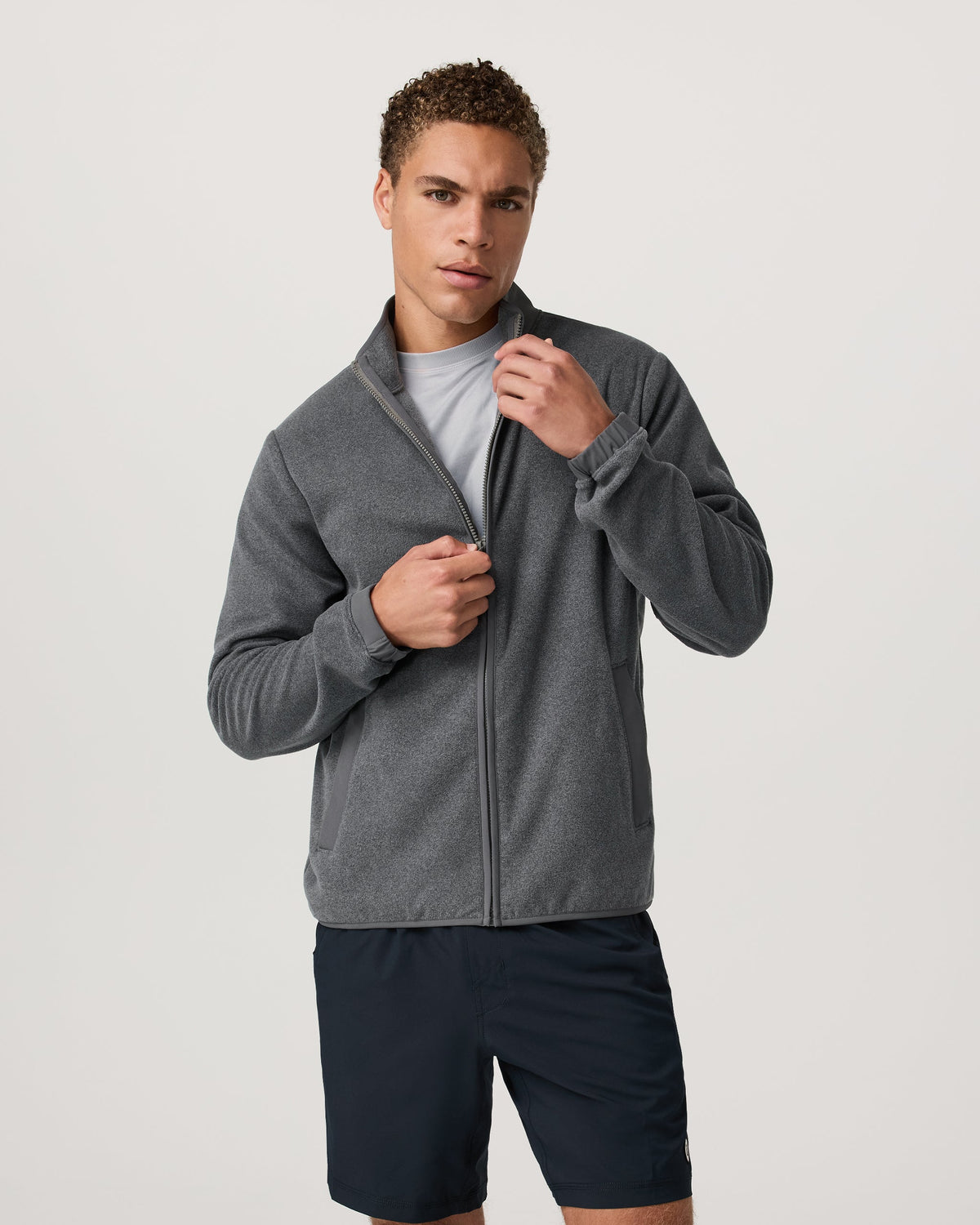 Aspen Full Zip Jacket | Heather Grey