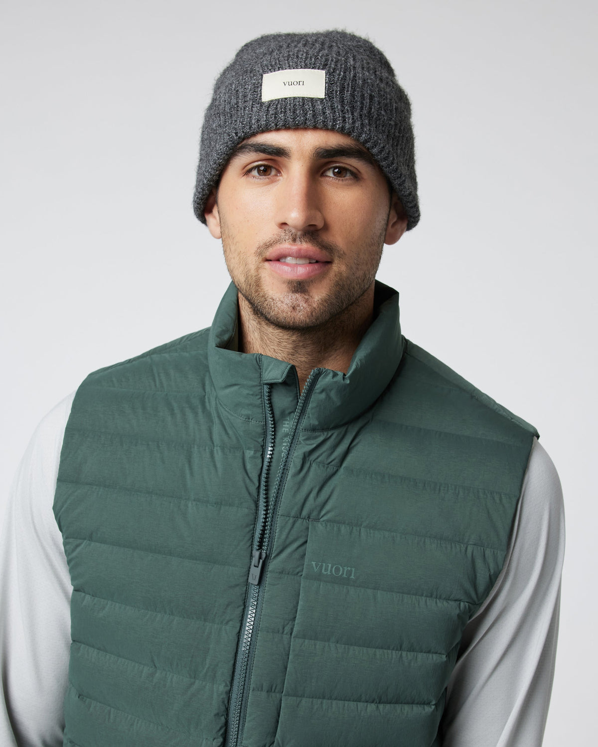 Label Beanie | Charcoal Heather