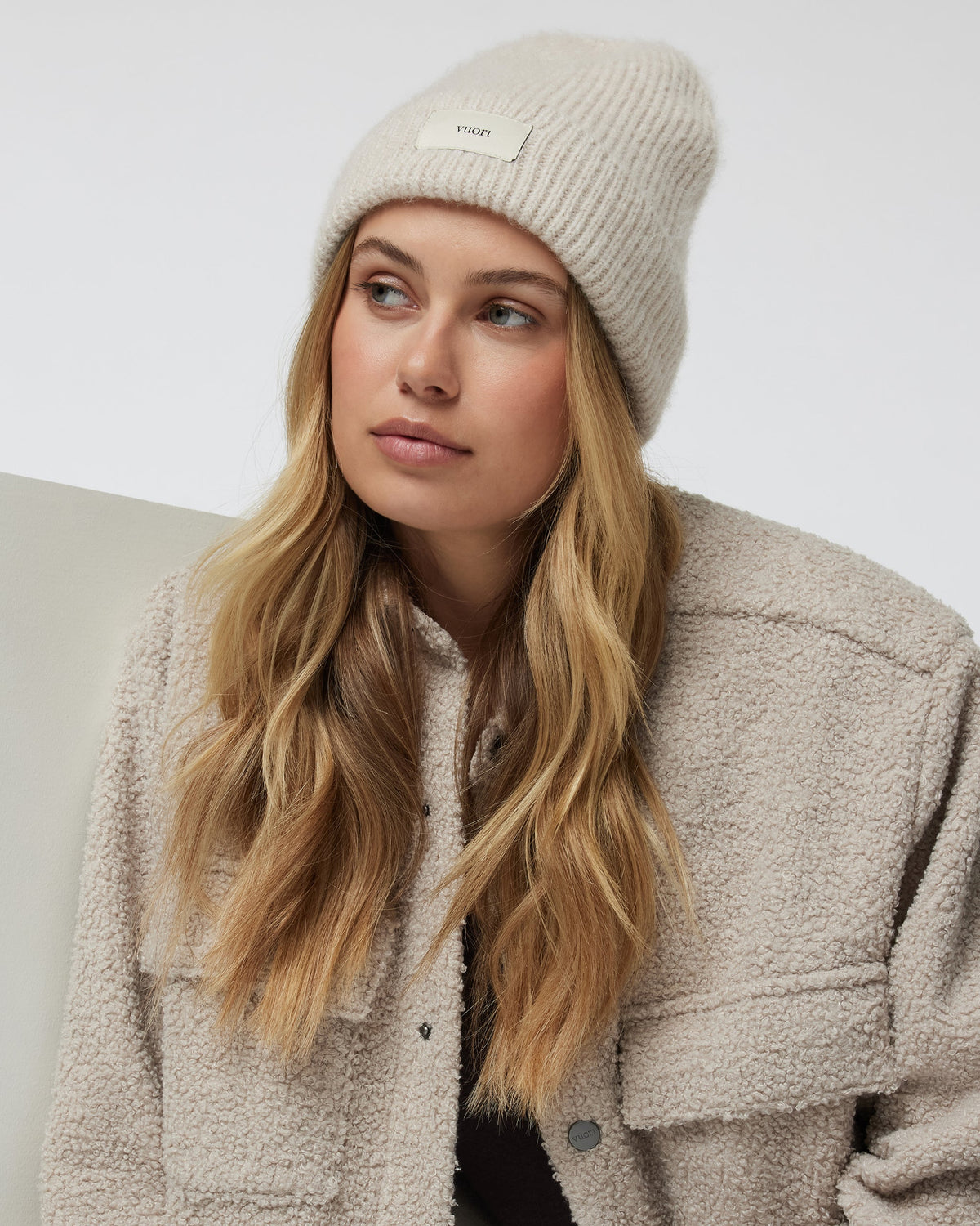 Label Beanie | Natural Heather