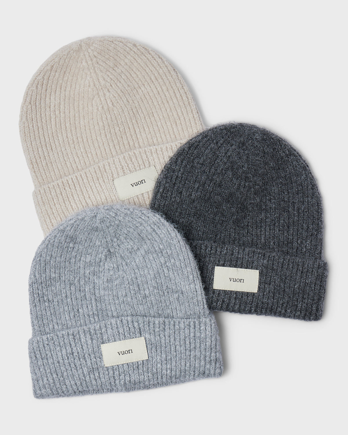 Label Beanie | Light Heather Grey