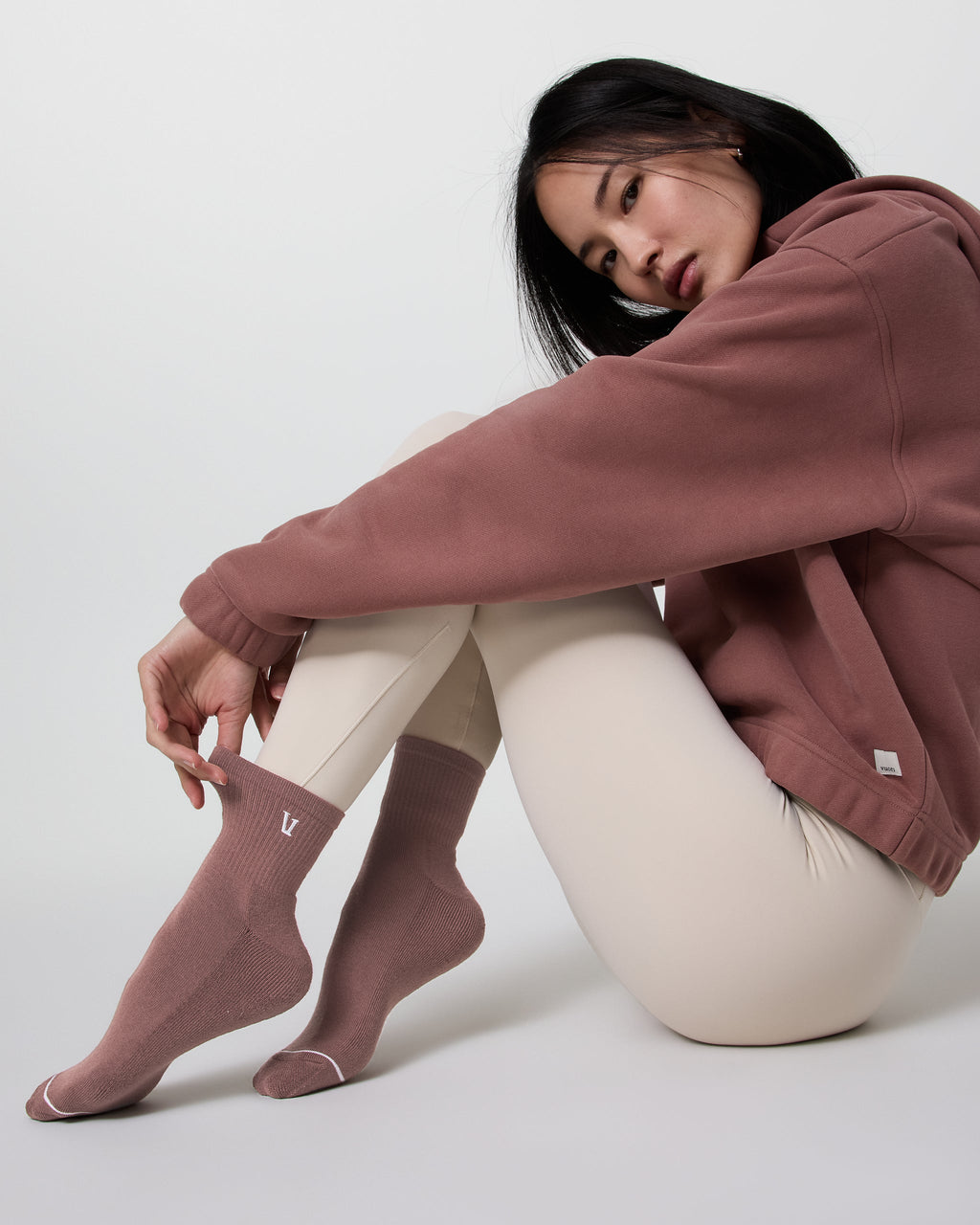 Quarter Crew V1 Sock | Sedona Brown