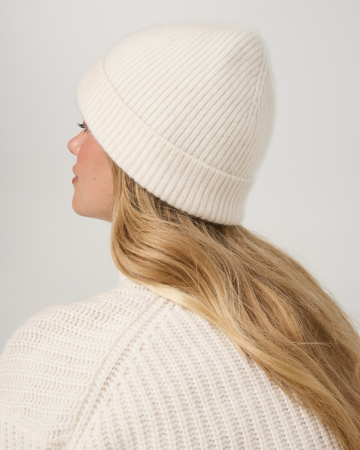 Cashmere Beanie | Porcelain