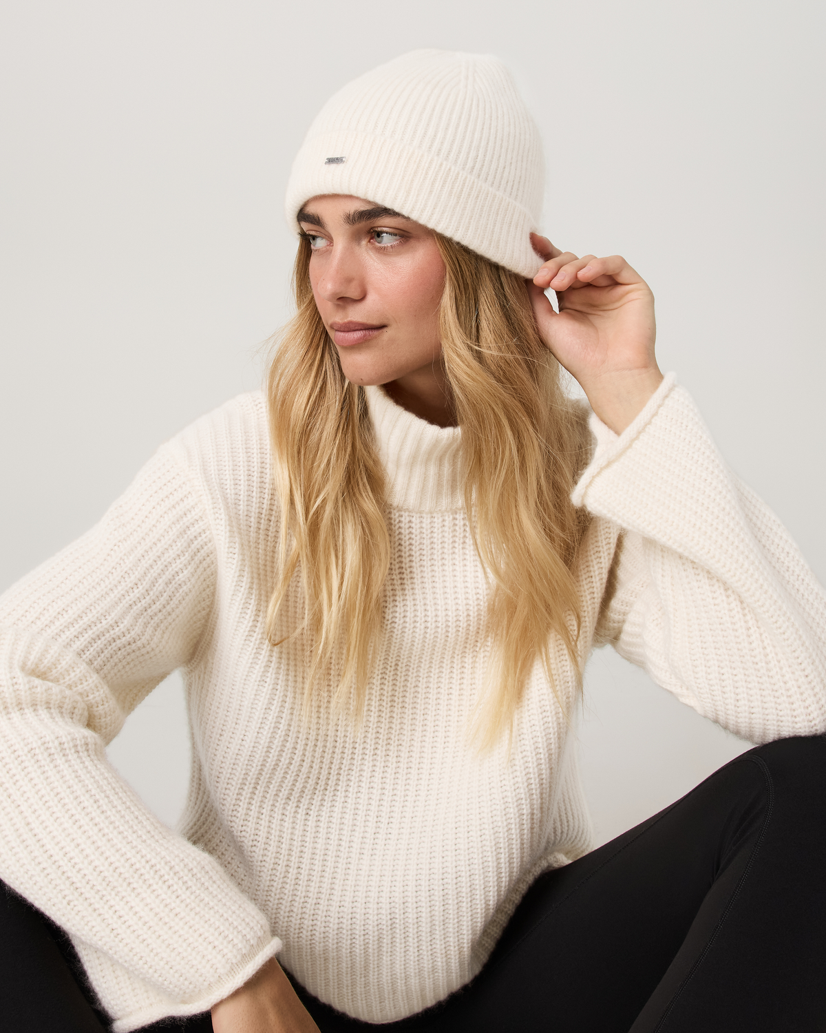 Cashmere Beanie | Porcelain