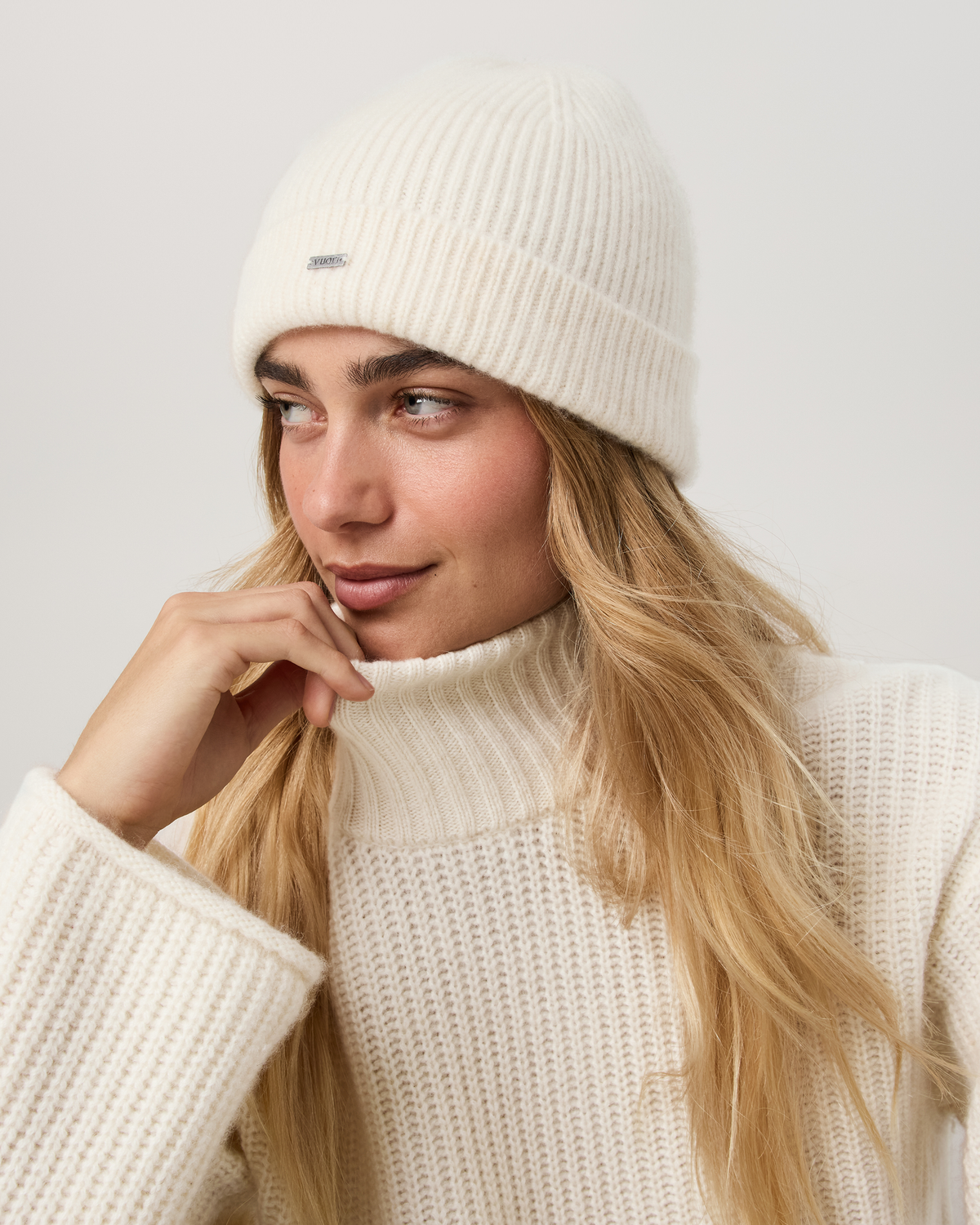 Cashmere Beanie | Porcelain