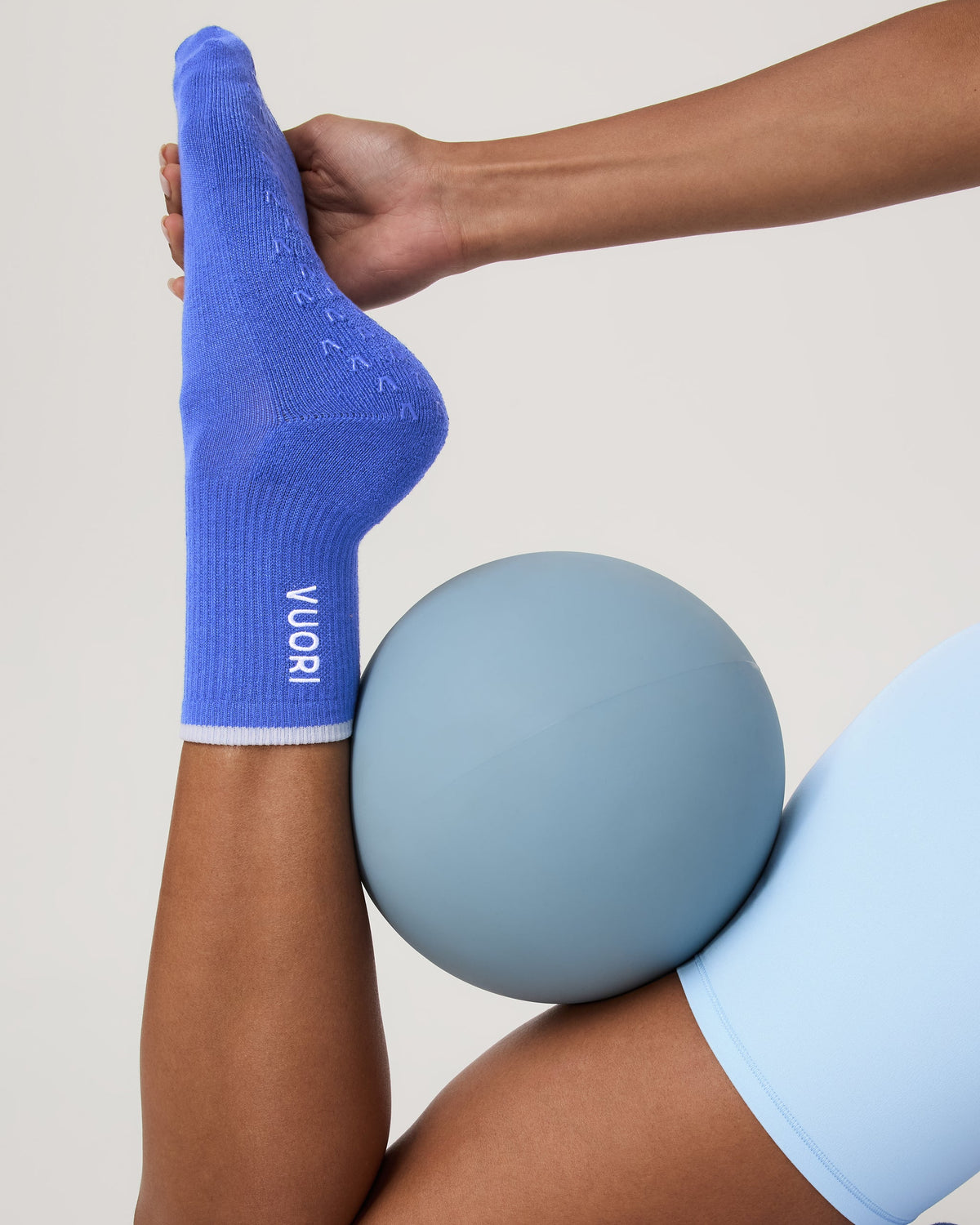 Half Crew Gripper Sock | Bright Iris