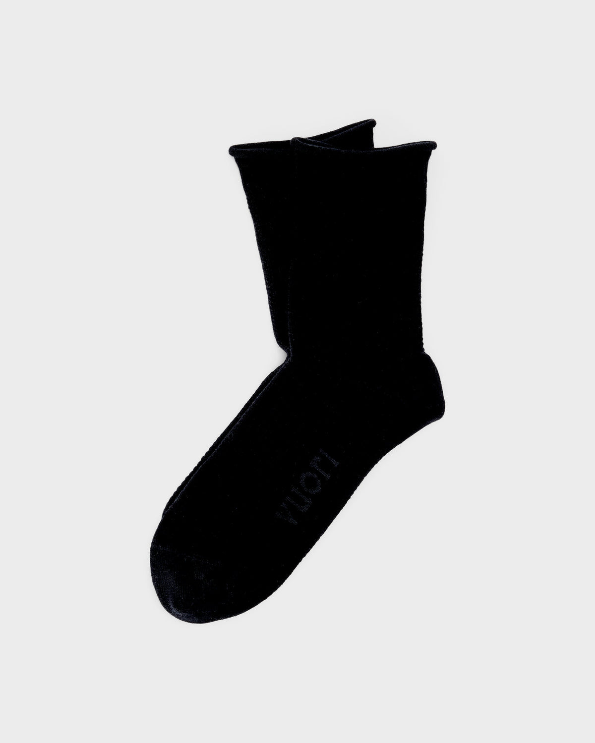 Quarter Crew Pointelle Sock | Black