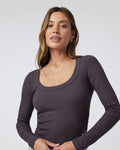 Long Sleeve Pose Scoop Tee | Sangria
