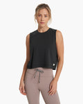 Feather Crop Tank | Washed Black