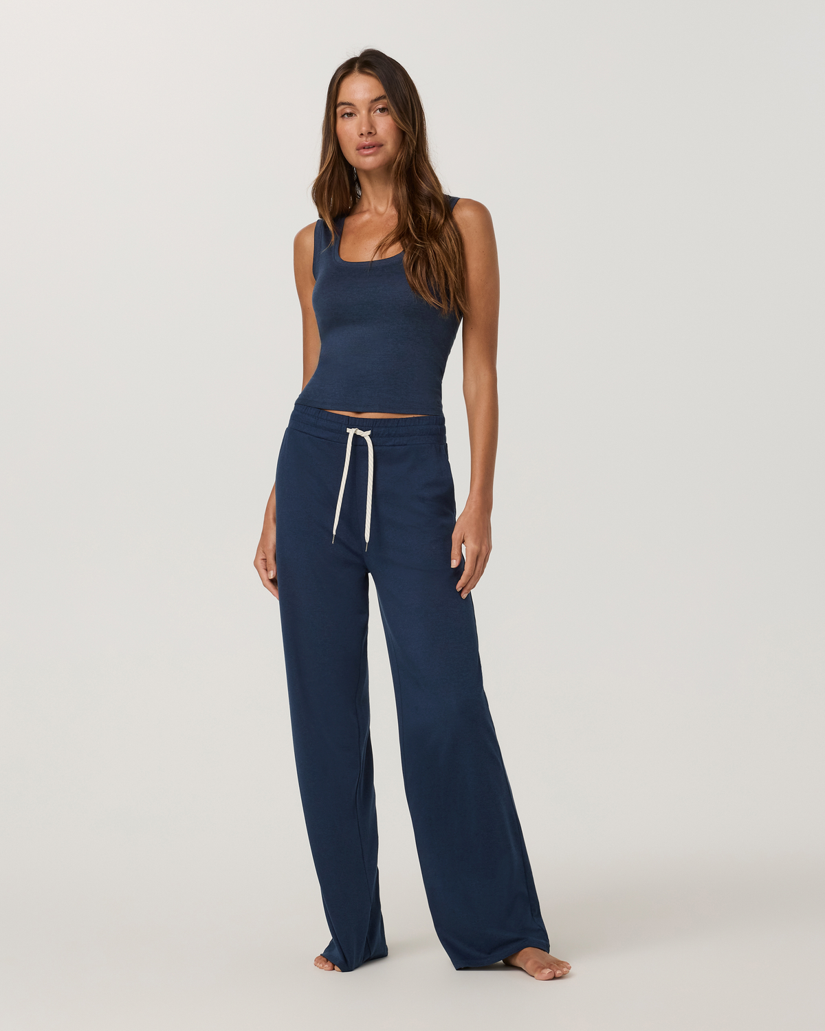 Halo Essential Scoop Tank | Blue Coast Heather