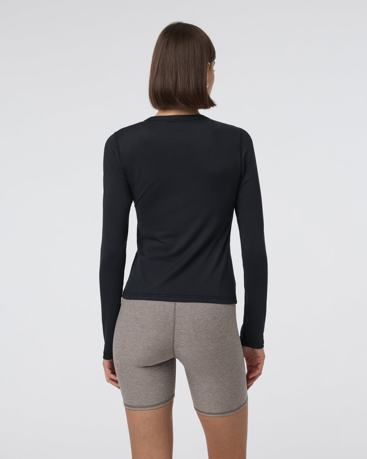 Long Sleeve Lux Crew Tee | Black