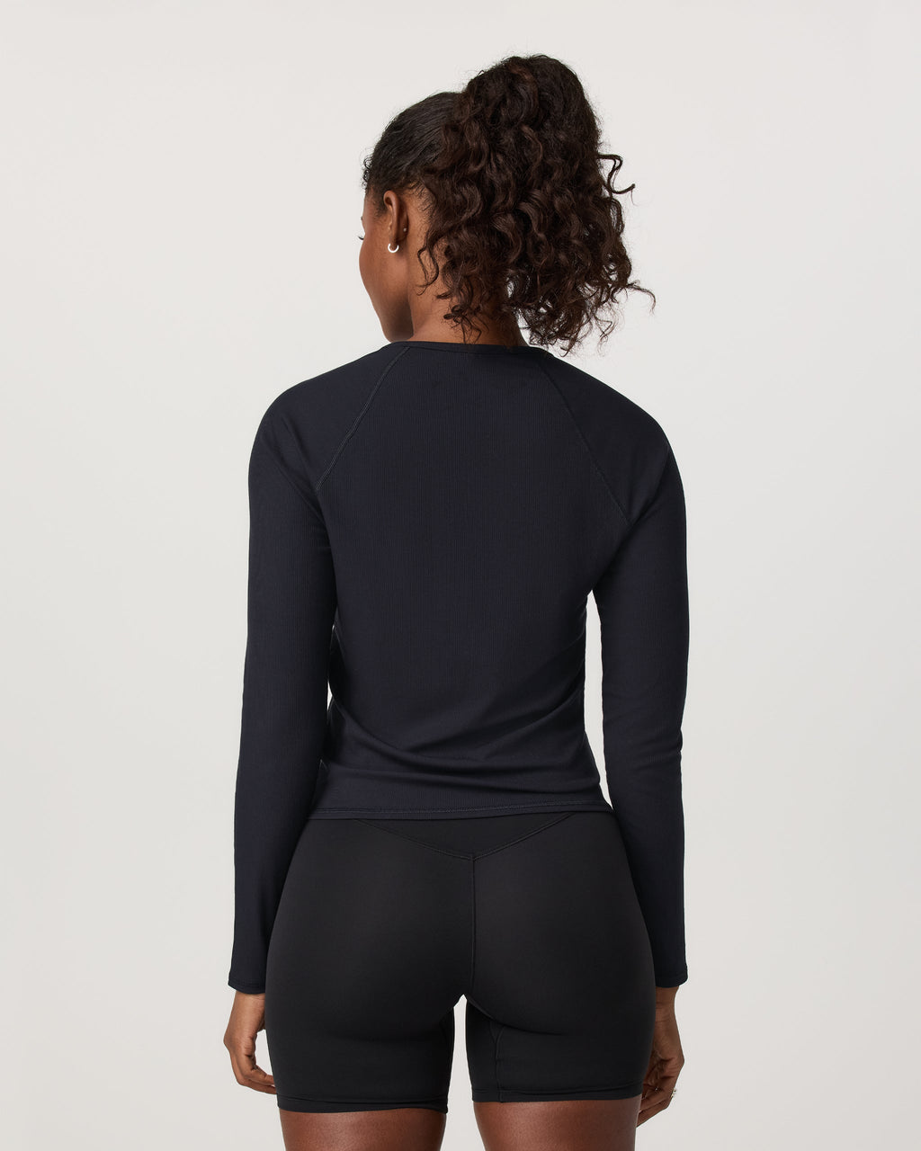 Long Sleeve Pose Crew | Black