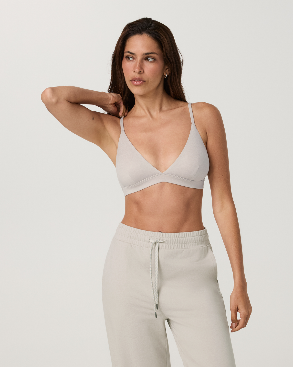 Halo Triangle Bra | Ecru Heather