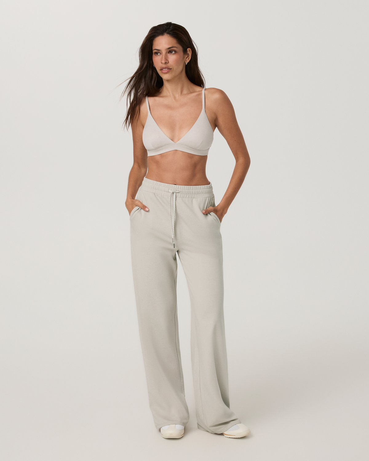 Halo Triangle Bra | Ecru Heather