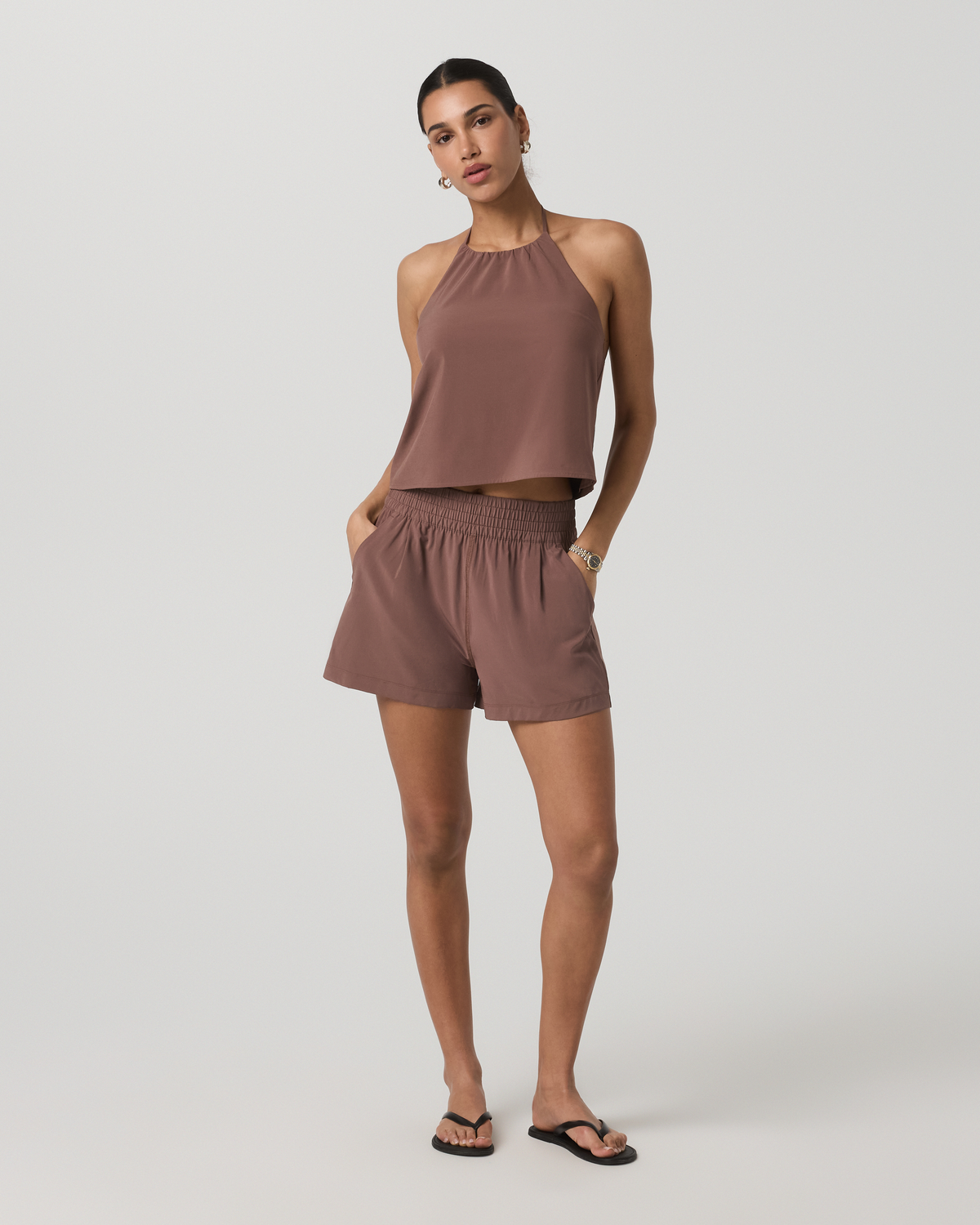 Villa Shoreline Halter Top | Sable