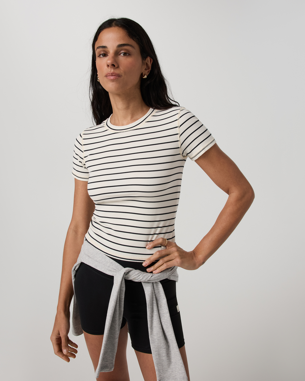 Pose Fitted Tee | Ink Stripe
