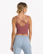 Rib Crop Tank | Rosewood