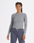 Long-Sleeve Pose Fitted Tee | Medium Heather Grey