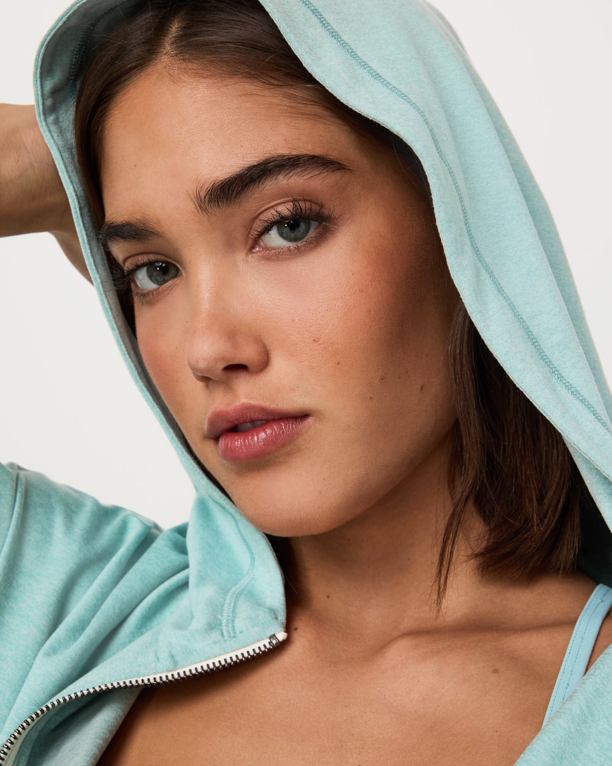Halo Modern Full Zip Hoodie | Sea Spray Heather