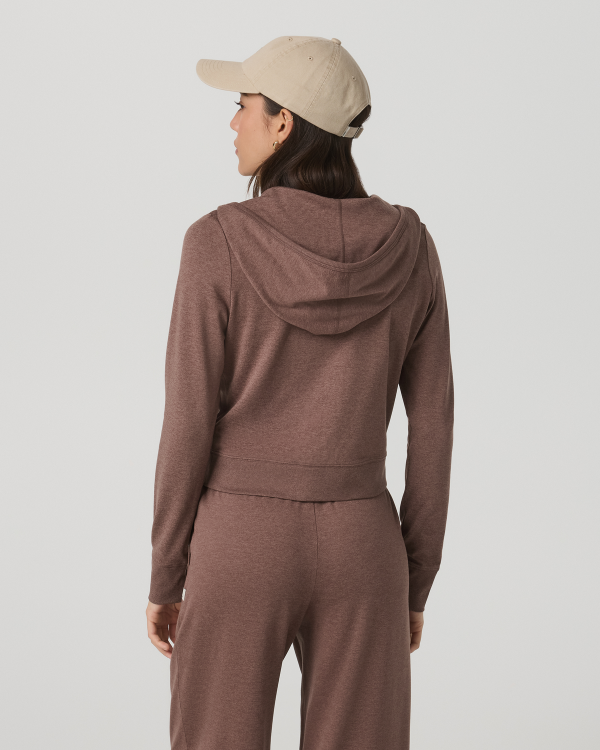 Halo Mini Full Zip Hoodie | Sable Heather