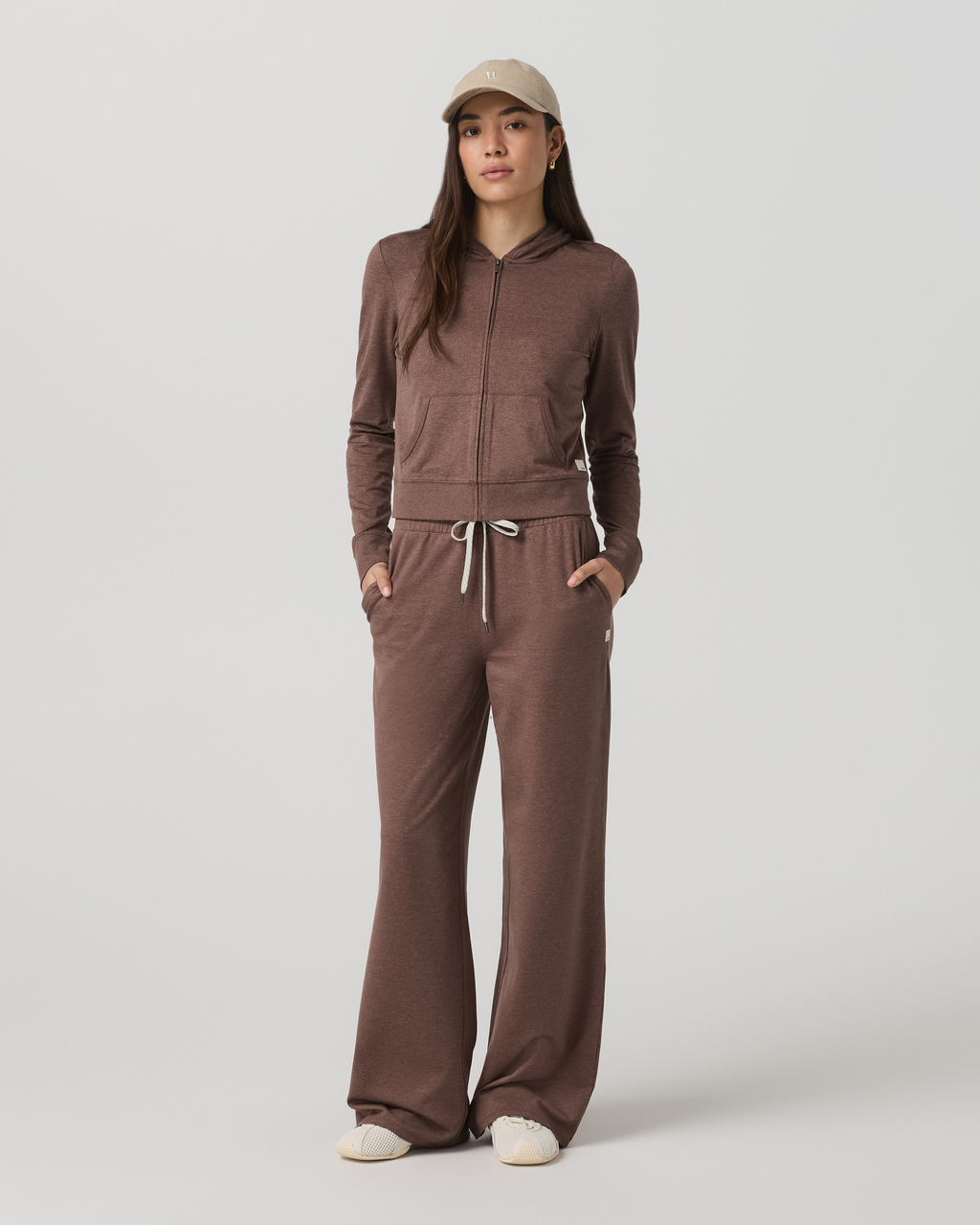 Halo Mini Full Zip Hoodie | Sable Heather