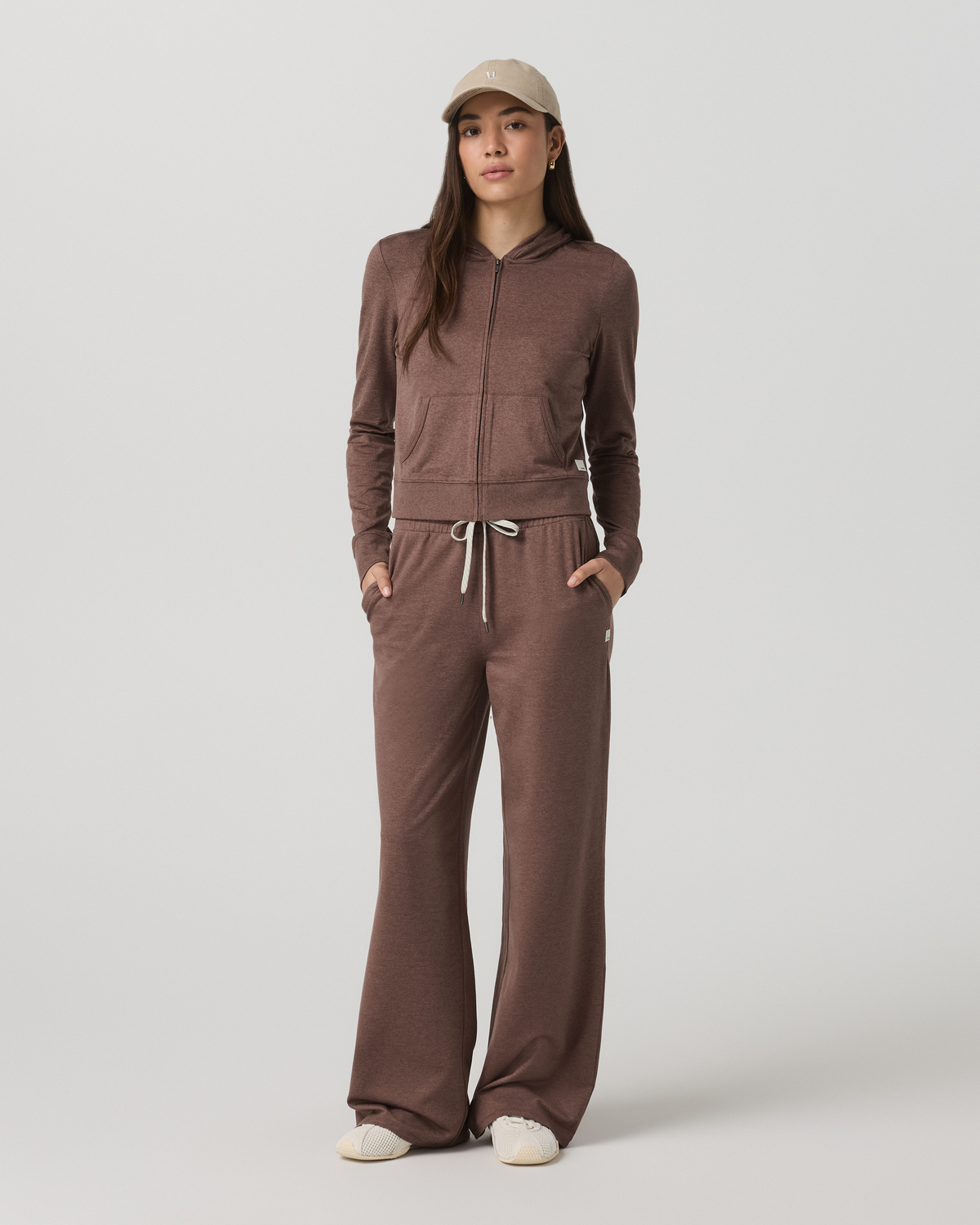 Halo Mini Full Zip Hoodie | Sable Heather