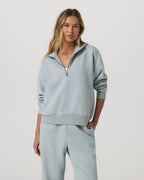 Restore Relaxed Half Zip Hoodie | Blue Haze