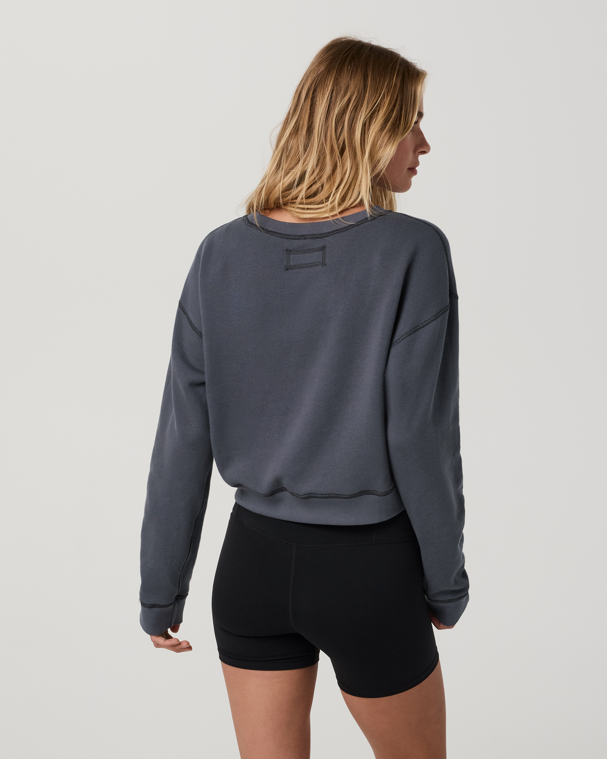 Reverse Fleece Crew | Moonlight