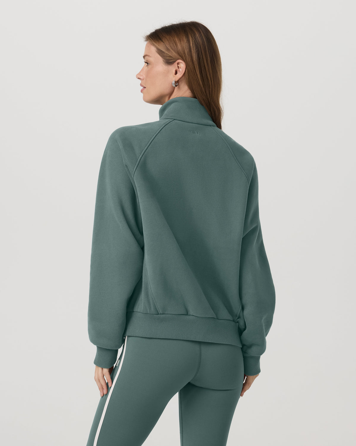 Restore Double Zip Sweatshirt | Agate Green