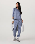 Long Sleeve Halo Crew | Blue Heron Heather