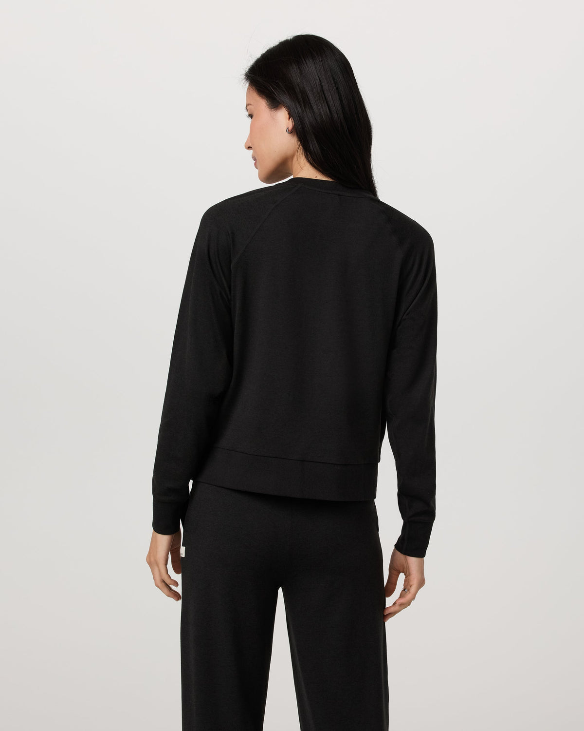 Long Sleeve Halo Crew | Black Heather