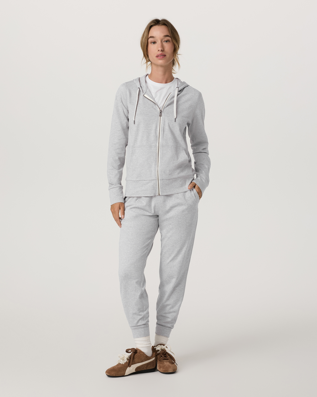 Performance Jogger - Long | Pale Grey Heather