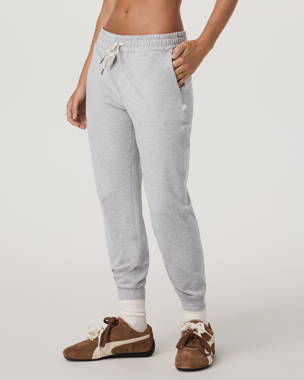 Performance Jogger - Long | Pale Grey Heather