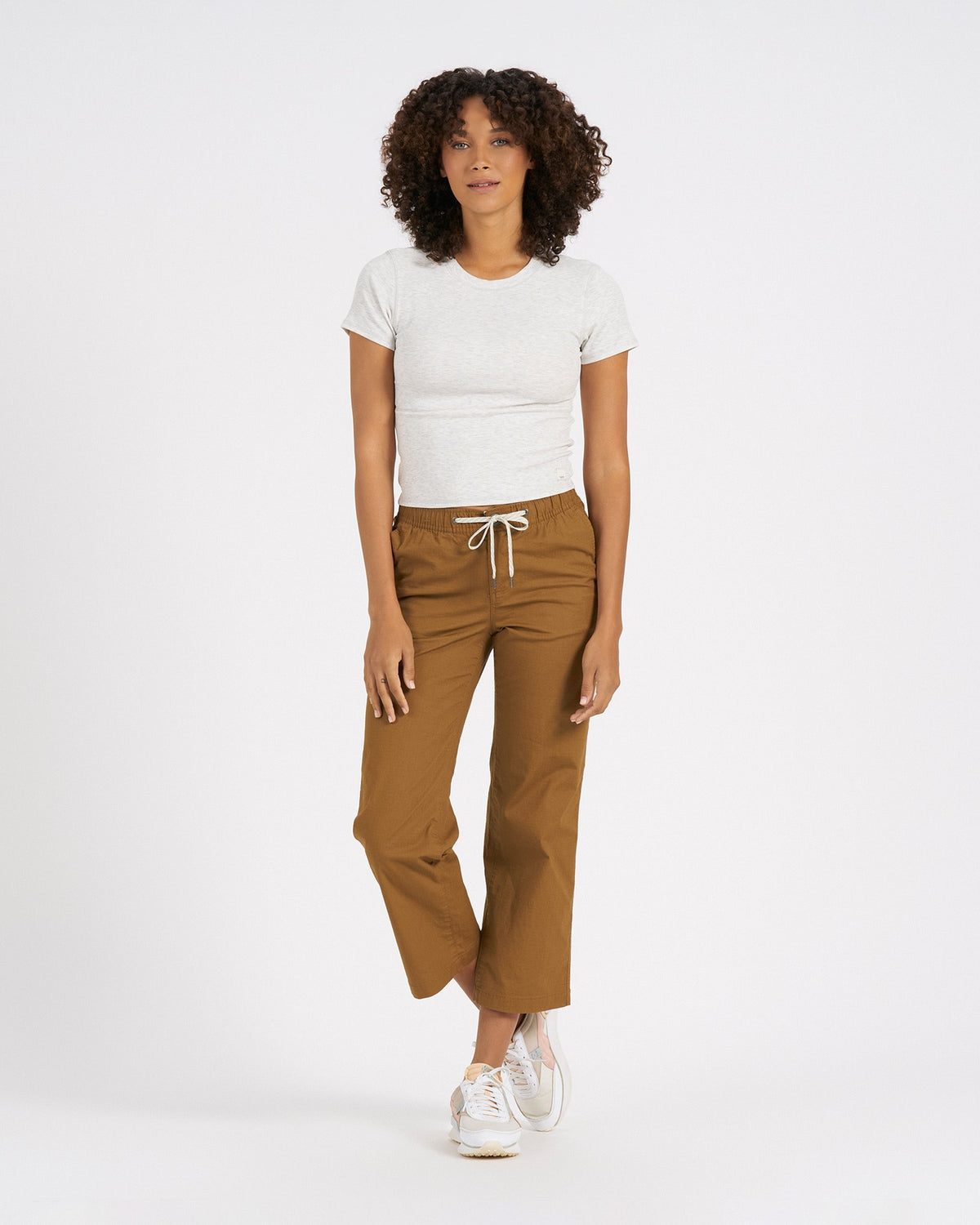 Pose Fitted Tee | White Heather