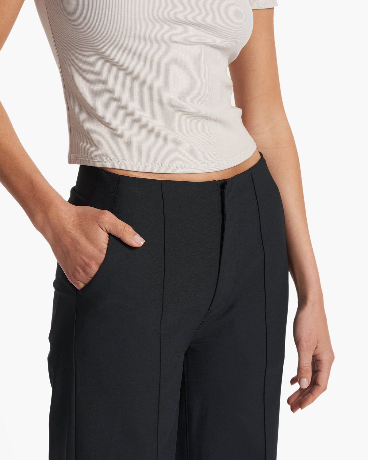 Womens Vuori Meta™ Wideleg Pant | Black