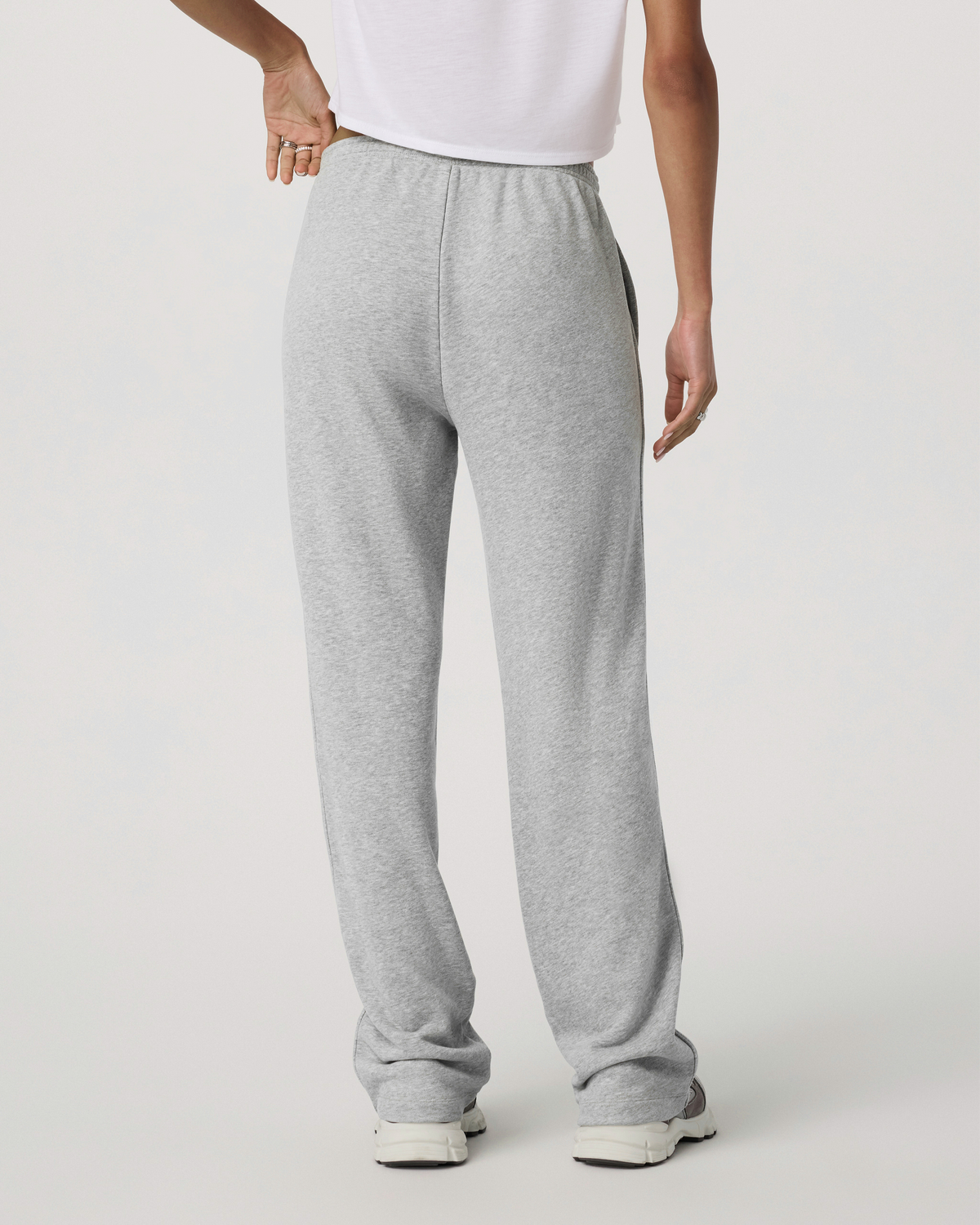Sedona Straight Leg Sweatpant | Light Heather Grey