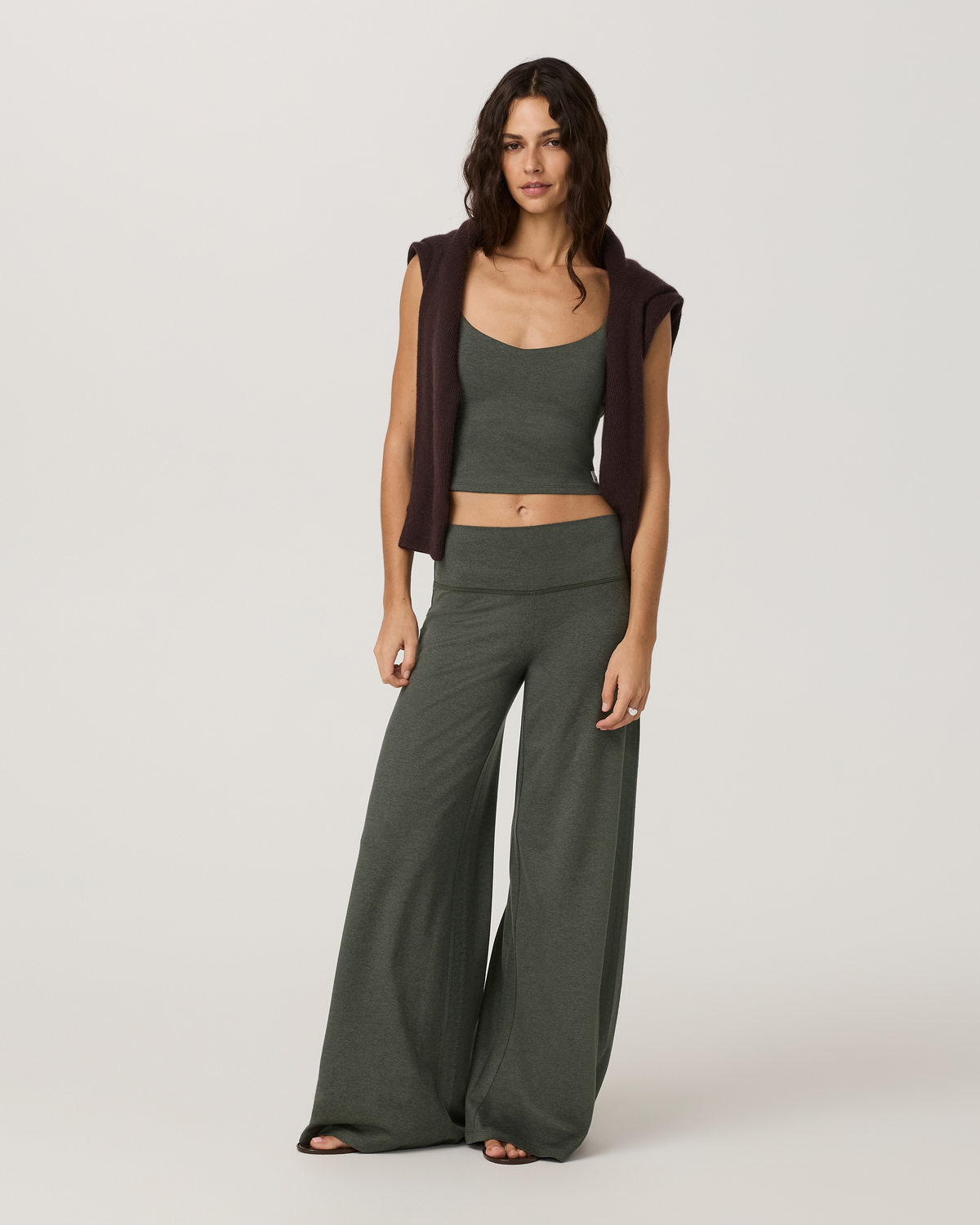 Halo Easy Wideleg Pant | Army Heather
