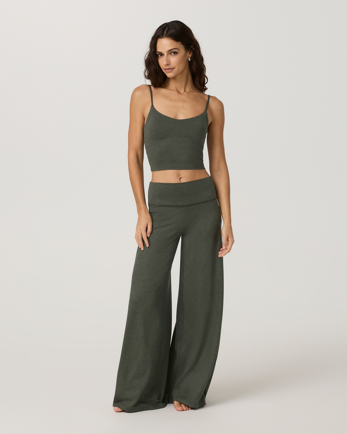 Halo Easy Wideleg Pant | Army Heather