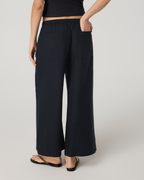 Trestles Twill Crop Wideleg Pant | Black