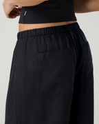 Trestles Twill Crop Wideleg Pant | Black