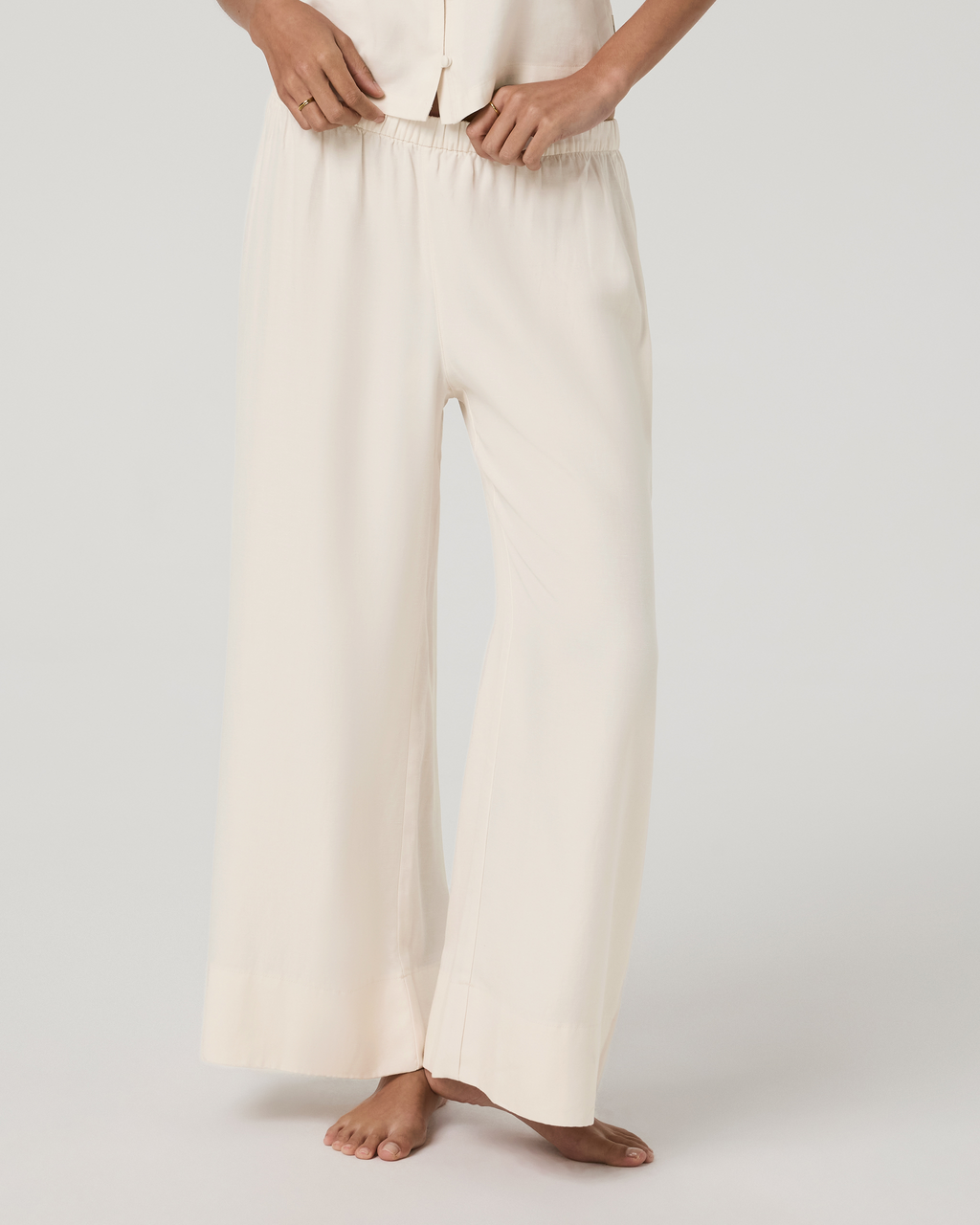 Trestles Twill Crop Wideleg Pant | Natural
