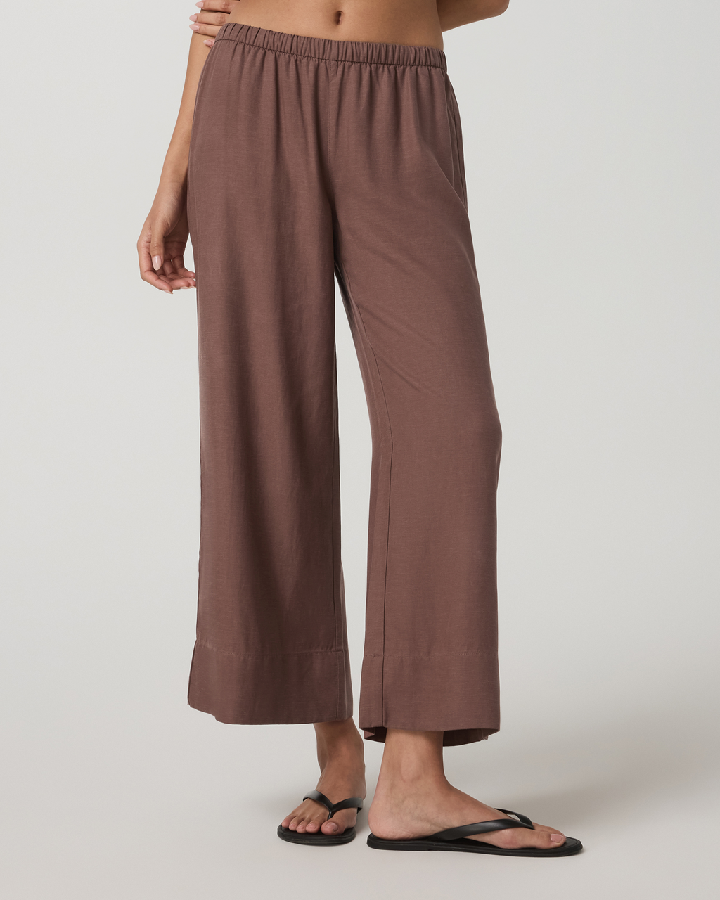 Trestles Twill Crop Wideleg Pant | Sable