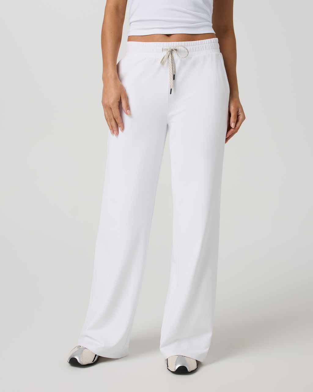 Halo Essential Wideleg Pant | White
