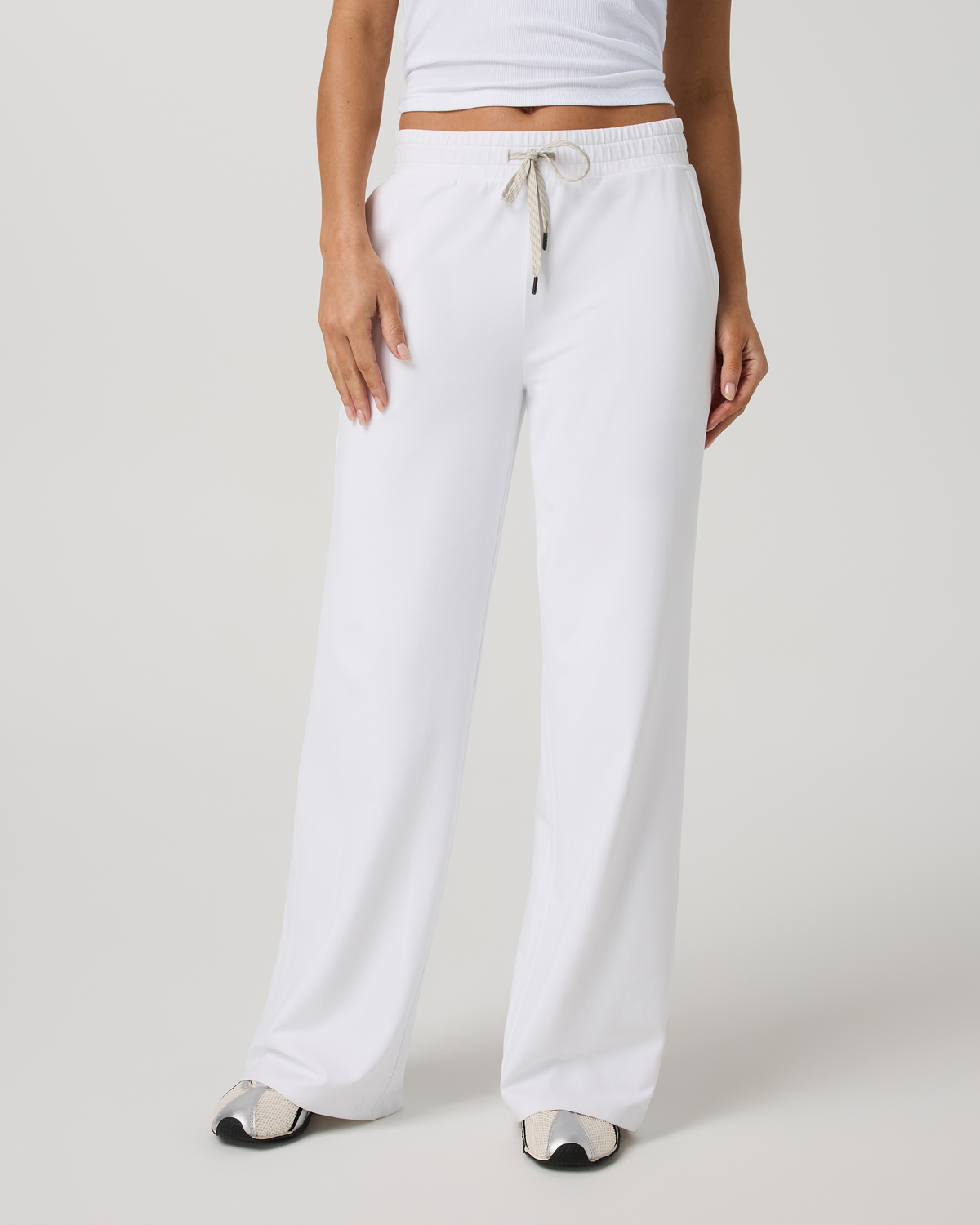 Halo Essential Wideleg Pant | White