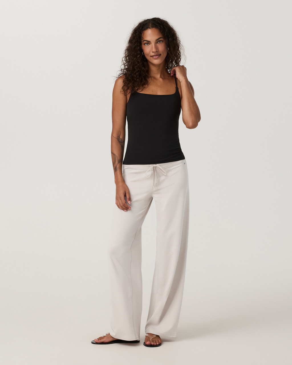 Halo Low Rise Straight Leg Pant - Short | Ecru Heather