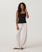 Halo Low Rise Straight Leg Pant - Short | Ecru Heather