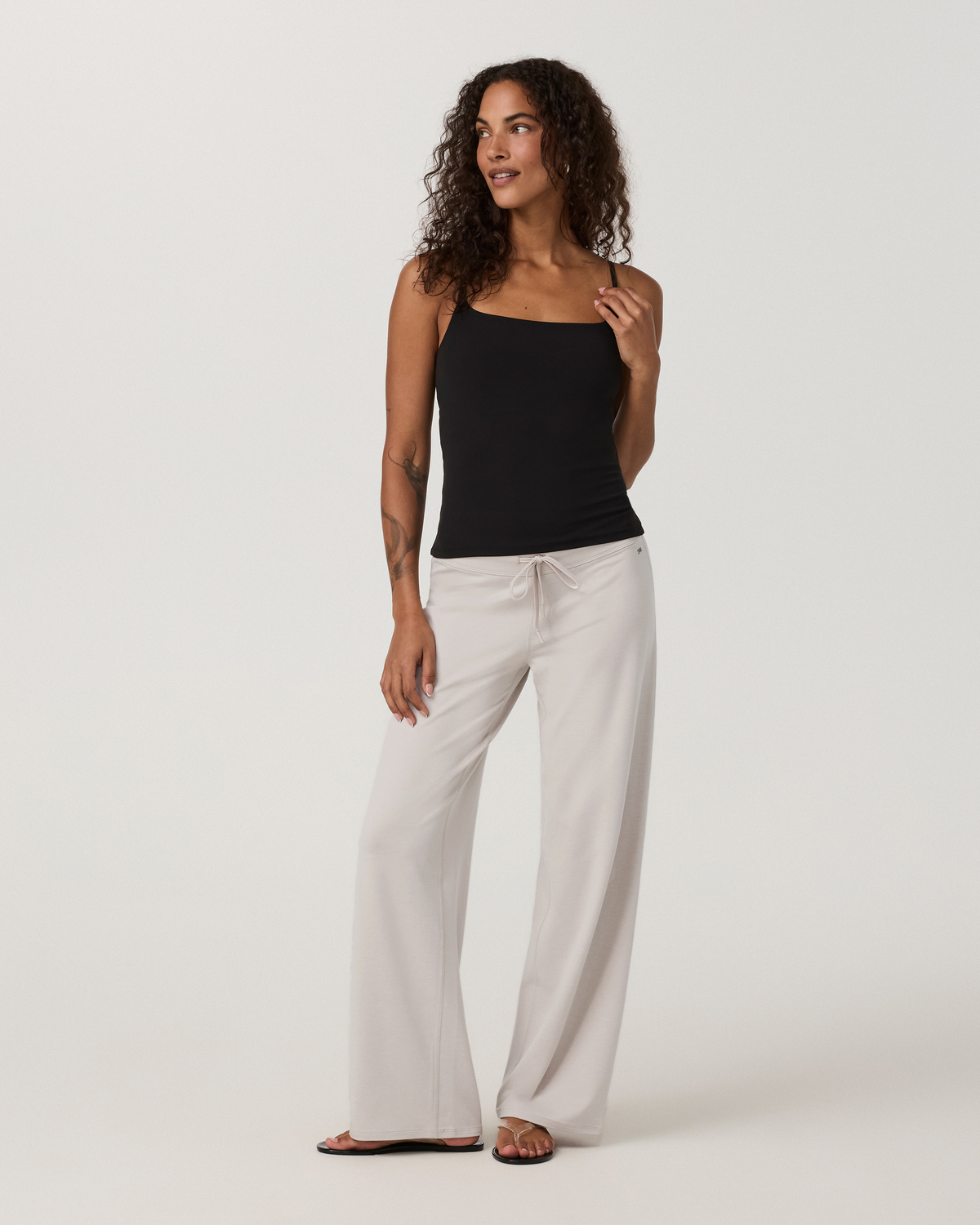 Halo Low Rise Straight Leg Pant | Ecru Heather