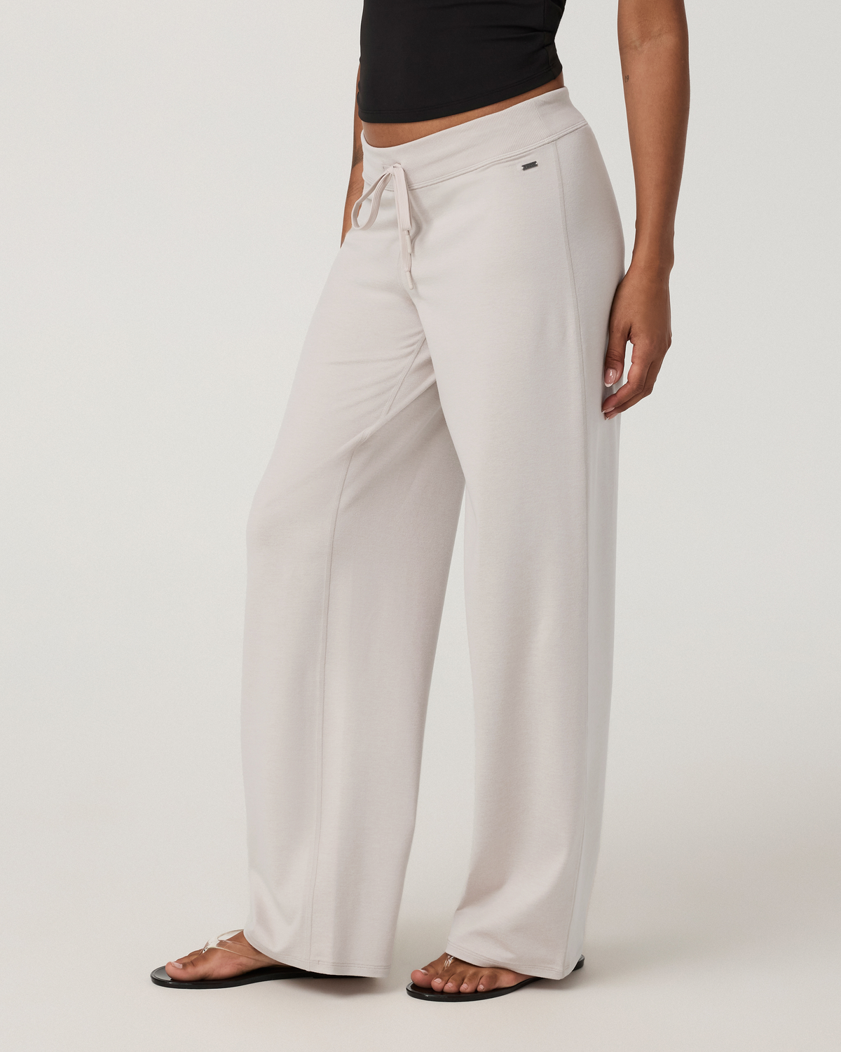 Halo Low Rise Straight Leg Pant - Long | Ecru Heather