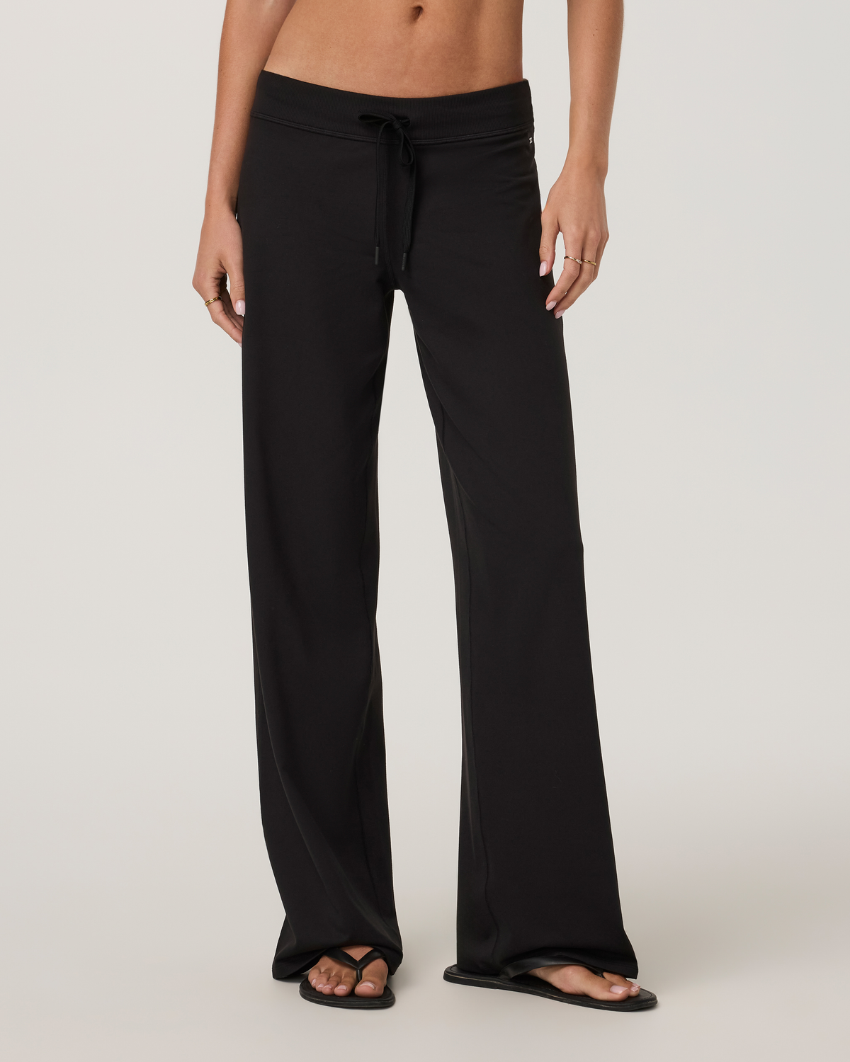 Halo Low Rise Straight Leg Pant - Long | Solid Black