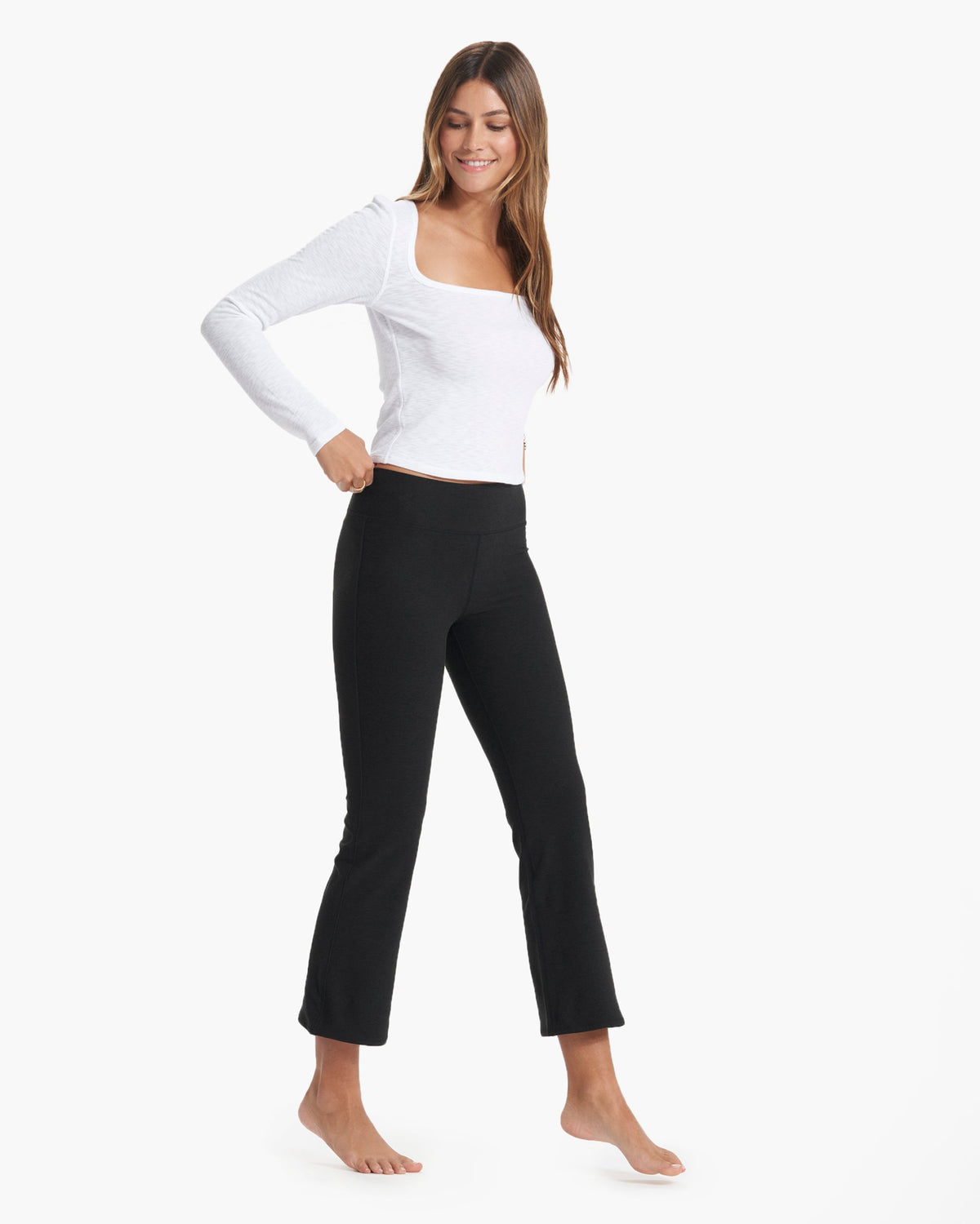 Mid Rise Elevation Slim Bootcut | Black Heather