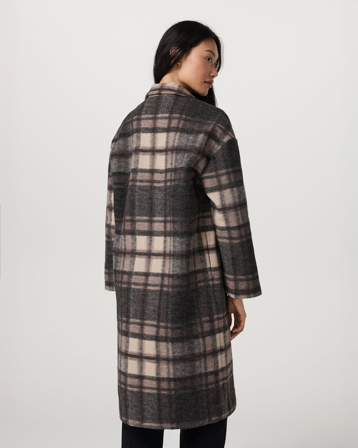 Womens Ballard Trench | Willow Grey Nova Plaid